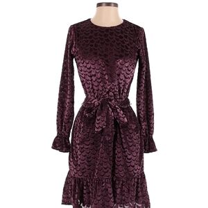 Michael Kors Rich Burgundy Long Sleeve Dress